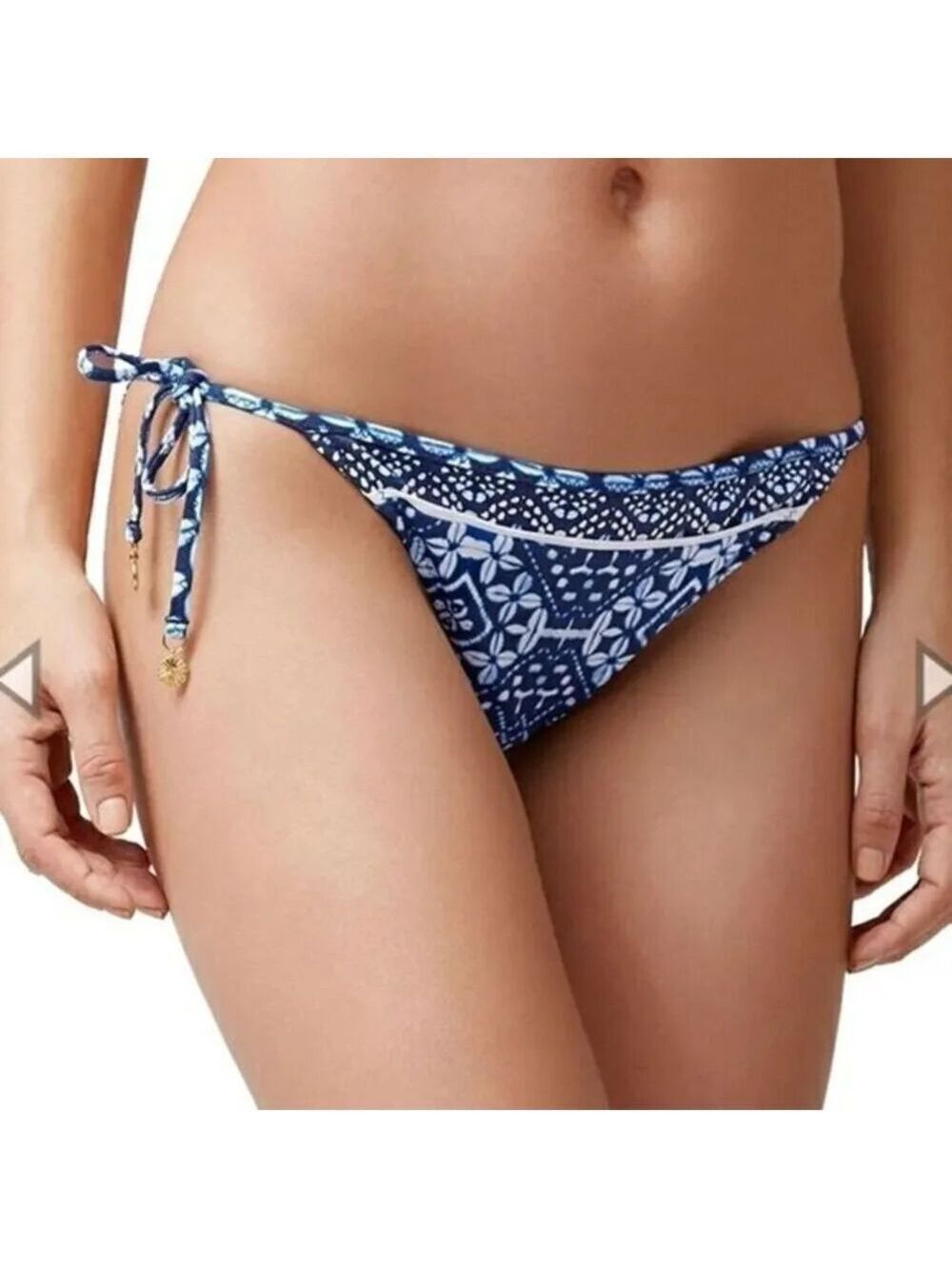 Tommy Bahama Cowrie Reversible String Bikini Bottom - Blue NWT - Sizes L XL